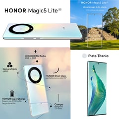 HONOR - Magic5 Lite 5G 8GB RAM 256GB PLATA TITANIO