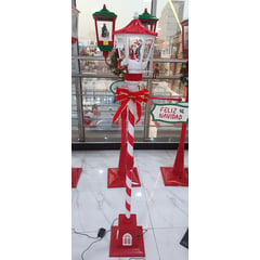 GENERICO - FAROL NAVIDEÑO ELECTRICO DE 1.55 CM CON RENOS GIRATORIOS