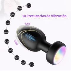 GENERICO - Plug de Silicona con Vibración a Control Remoto - Negro