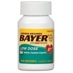 BAYER - Aspirina 81 mg 400 tabletas