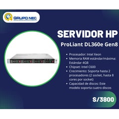 HP - Servidor ProLiant DL360e Gen8 serie SATA - LFF