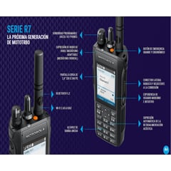 MOTOROLA - RADIO PORTATIL R7 VHF CON PANTALLA