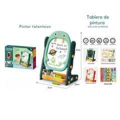 GENERICO - JUEGO EDUCATIVO DE ARTE PIZARRA DOBLE CARA