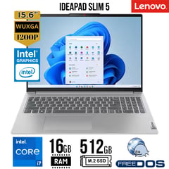 LENOVO - Laptop IdeaPad Slim 5 16IRL8,16 LED WUXGA, Intel i7-13620H, Ram 16GB, SSD 512GB, FreeDos