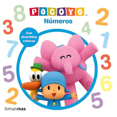 GENERICO - Pocoyó Números - Libro infantil libro didáctico libros para bebes con Relieve