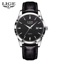 LIGE - Reloj de Lujo Hombre Cuarzo - Marrón