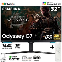 SAMSUNG - Monitor Odyssey G7 LS32BG702ENXGO IPS 4K UHD 144Hz 1ms WiFi BT