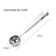 IMPORTADO MC - Cuchara de café de acero inoxidable plateada