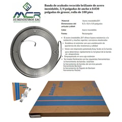 BAND IT - CINTA ZUNCHO O FLEJE DE ACERO INOXIDABLE 201SS TRES CUARTOS 3-4 X076MM