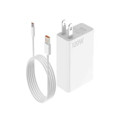 GENERICO - Combo Cargador Para Xiaomi Cubo 120W Doble Entrada Cable Tipo C