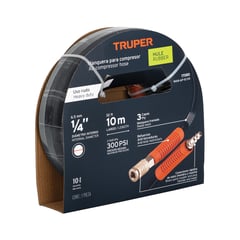 TRUPAN ARAUCO - Manguera De Aire Para Comprensor Alta Presión 10 Mts 1/4" Truper