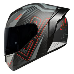 LS2 - CASCO INTEGRAL NS352 GARR NEGRO MATE ROJO TALLA ¨L¨