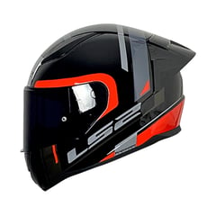 LS2 - CASCO PARA MOTO NS353 CHOS NEGROROJO TALLA ¨XL¨