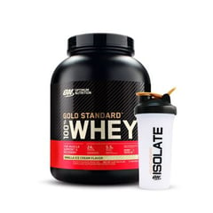 OPTIMUN NUTRITION - PROTEÍNA GOLD STANDARD WHEY 5LB SABOR VAINILLA SHAKER GRATIS