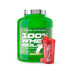 SCITEC NUTRITION - PROTEINA 100% WHEY AISLADA VAINILLA 4.4LB SHAKER GRATIS - SCITEC