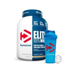 DYMATIZE - PROTEINA ELITE WHEY 5 LB SABOR VANILLA + SHAKER GRATIS -