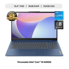 Laptop IDEAPAD SLIM 3I Intel Core I5 12450H 16GB RAM 512GB SSD 15.6