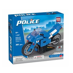 BRICTEK - BLOQUES PARA CONSTRUIR DE JUGUETE POLICE RACING MOTORCYCLE 3 IN 1