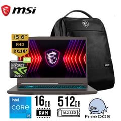 MSI - Laptop Thin 15 B12UDX 15.6"FHD, Core i5 -12450H, Ram 16GB, SSD 512GB, RTX 3050 - 6GB, FreeDos