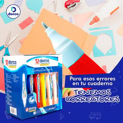 DORCO - CAJA CON 12 LAPICES CORRECTORES LIQUID PAPER