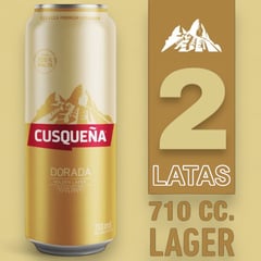 CUSQUEÑA - 2 CERVEZA DORADA 710ML - GOLDEN LAGER