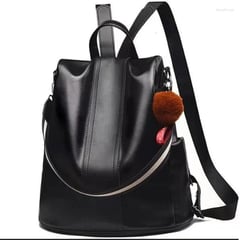 GENERICO - Mochila Morral Antirrobo Cruzada Cuero PU De Tres Usos Moda