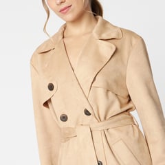 LUVARO - Trench Coat Suede para mujer