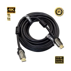 LANCOM - Cable HDMI macho a HDMI macho 10Mt Metal Negro 26 AWG 4K HAA01-10MT