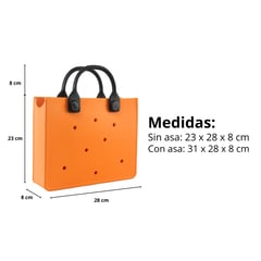 GENERICO - Cartera de mano plástica EVA personalizable - pines - Color Naranja