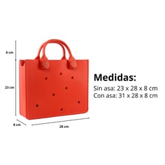 GENERICO - Cartera de mano plástica EVA personalizable - pines - Color Rojo