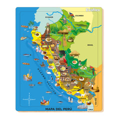 EVAFLEX - ROMPECABEZA 100 PZAS MAPA DEL PERÚ