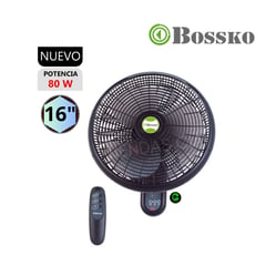 BOSSKO - Ventilador De Pared BK-8210PD con control remoto