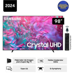 Televisor LED 98" Crystal UHD 4K Tizen OS Smart TV DU9000 Nuevo 2024