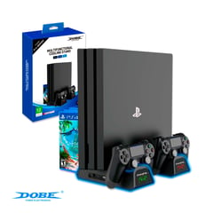 DOBE - Base 4 En 1 Cargador Portajuegos Ventilador Cooler Para Ps4 Slim Pro