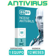 ESET NOD32 - Antivirus para 1 PC / LAPTOP vigencia 12 Meses en CAJA