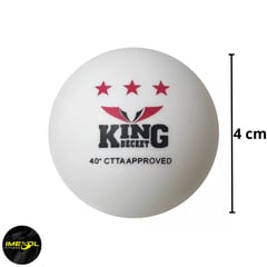 KING - Pelotas de Ping Pong Frasco 60 UNID – Tres Estrellas Blanco