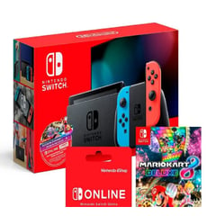 CONSOLA SWITCH 2019 NEON BAT EXTENDIDA BUNDLE MARIO KART 8