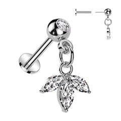 ADR JOYERIA CORPORAL - Piercing Marquise Colgante Labret ADR Joyería Corporal