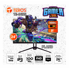 TEROS - Monitor TE-2412S 23.8 IPS Full HD HDMI VGA 1MS 100HZ