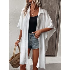 KAST PE - Blusa Oversized Naomi Manga Murcielago Blanco