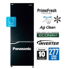 PANASONIC - REFRIGERADORA NO FROST 277L SENSORES INTELIGENTES NR-BV320GKPE - Negro