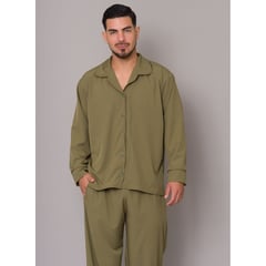 SOÑALIERE - Pijama de Hombre Camisero Seda con Pantalon