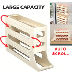 GENERICO - 2en1 Porta huevo Vertical Dispensador 4 Niveles Organiza Cocina Refri