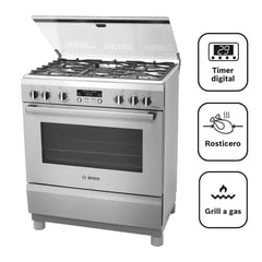 BOSCH - Cocina PRO565 IX a Gas de Pie 30" 5 Quemadores Acero Inoxidable