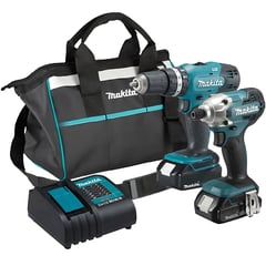 MAKITA - Taladro Dhp453 + Atornillador Dtd156 + 2baterias y cargador