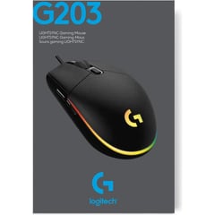 LOGITECH - Mouse G G203 Lightsync 8000 Dpi Color Negro