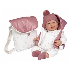 REBORN - Muñeca Elegance 45Cm Adi Rosa con Mochila