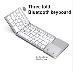 GENERICO - Mini Teclado Inalámbrico Plegable Bluetooth Con Touch Pad -Gris