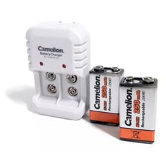 CAMELION - Cargador 2 baterias 9v 250mAh Recargables