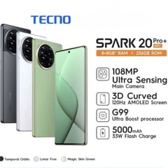 TECNO MOBILE - SMARTPHONE Tecno Spark 20 PRO + KJ7 256GB ROM+ 16GB RAM (8GB +8GB RAM EXTENDIDA) TEMPORA ORBITS